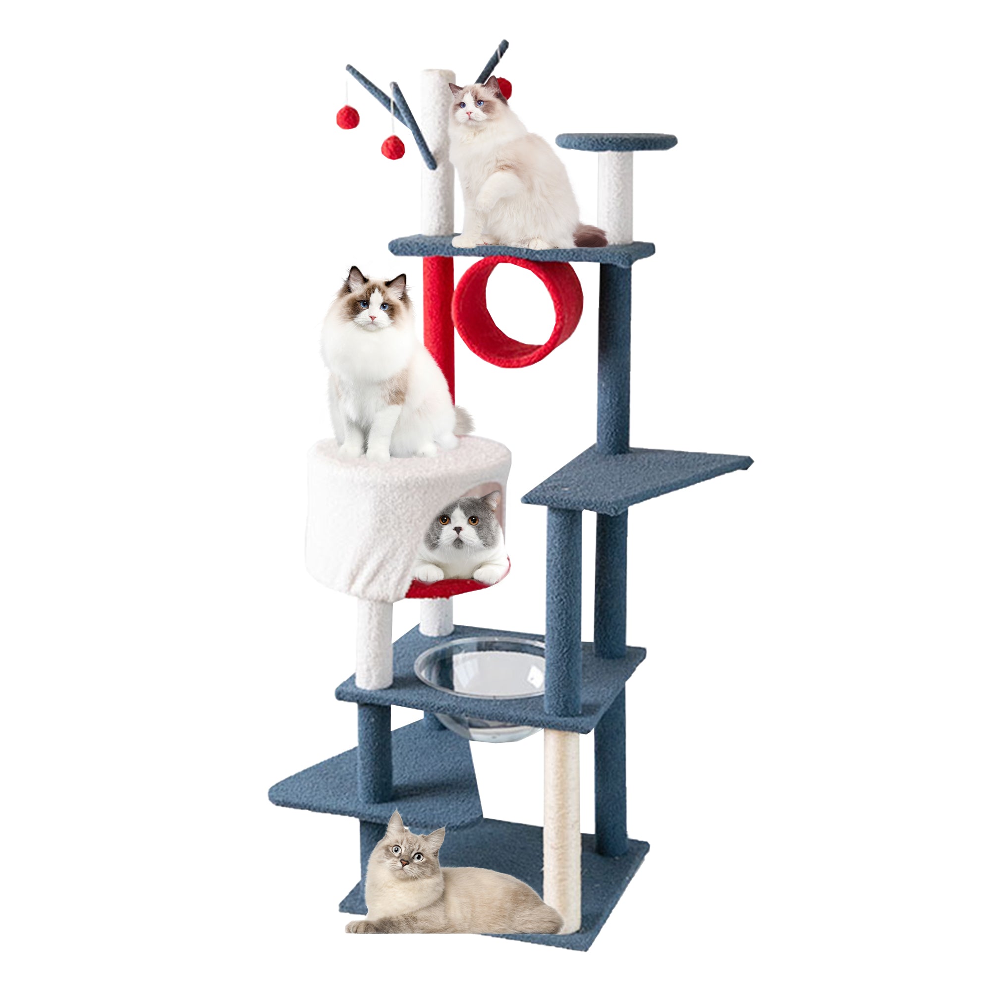 Cat tree outlet with food station