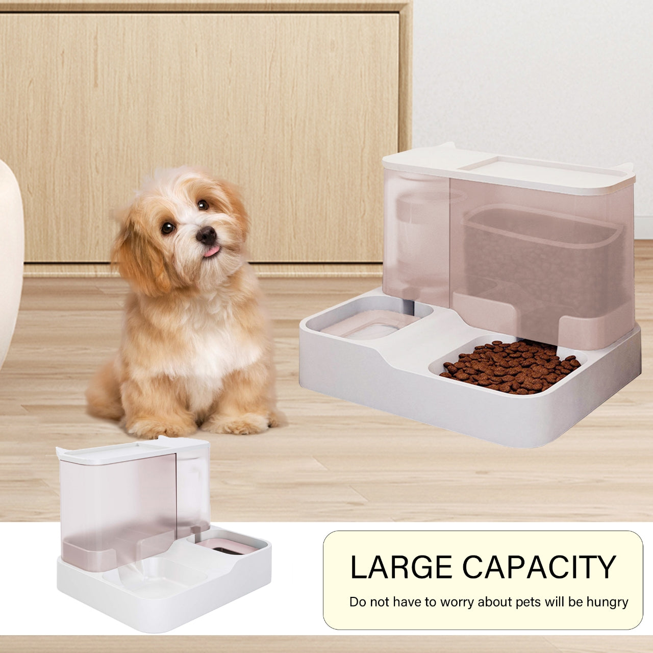 Dog food 2024 and water dispenser